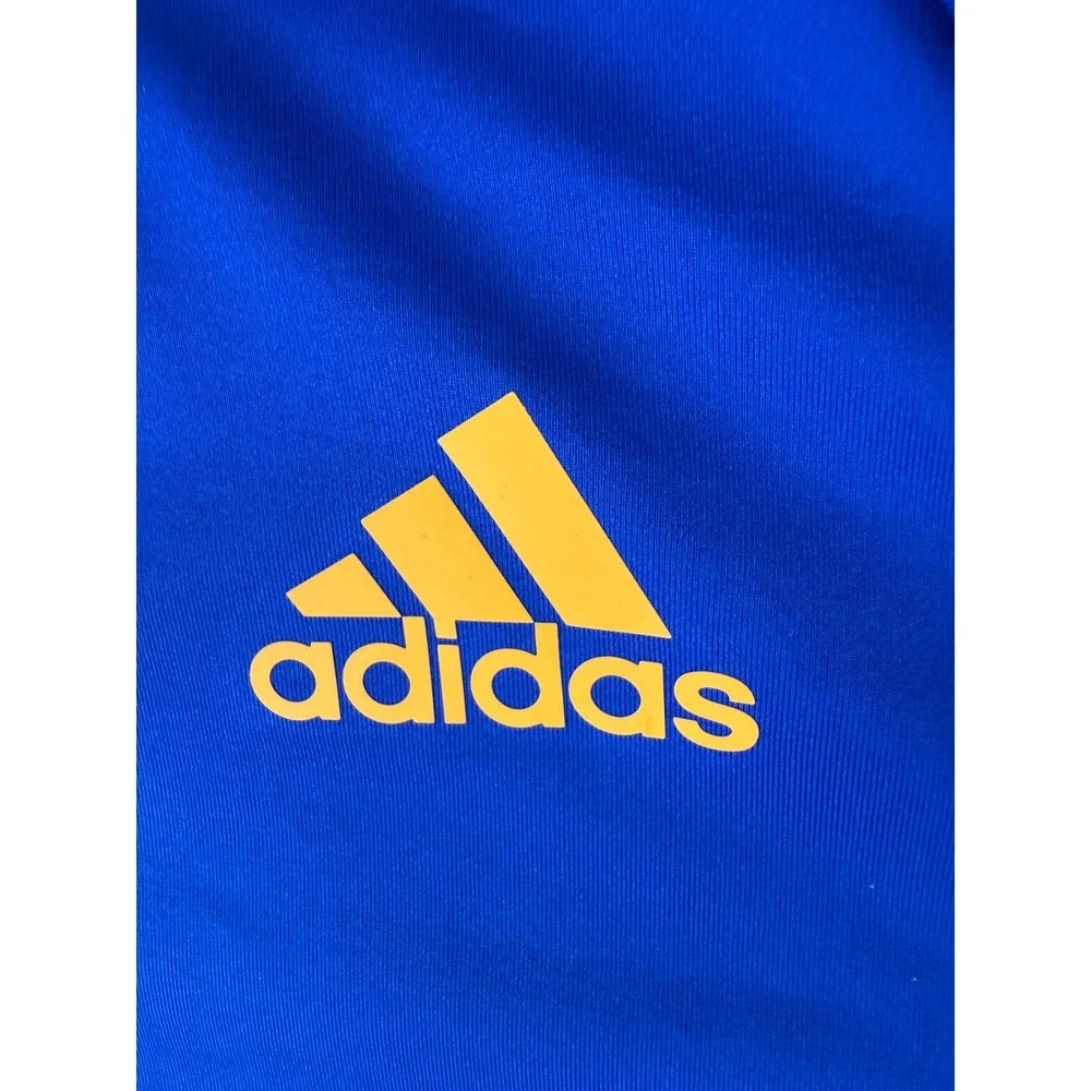 Adidas Polo Shirt Mens Large Blue Buffalo Sabres NHL Aeroready Performance